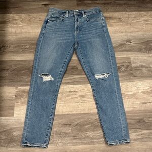 Loft Distressed The Skinny Classic Women's Jeans 27 4 EUC